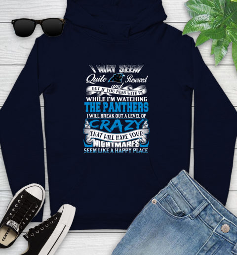 Carolina Panthers NFL Football Don't Mess With Me While I'm Watching My Team Youth Hoodie 3