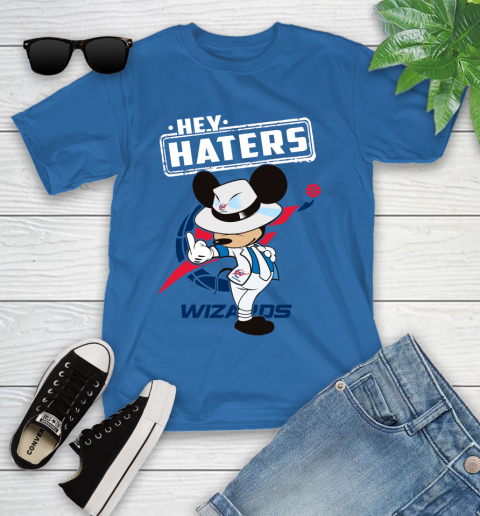NBA Hey Haters Mickey Basketball Sports Washington Wizards Youth T-Shirt 12