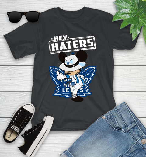 NHL Hey Haters Mickey Hockey Sports Toronto Maple Leafs Youth T-Shirt