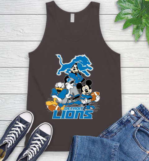 NFL Detroit Lions Mickey Mouse Donald Duck Goofy Football Shirt Tank Top 6