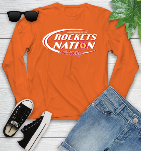 NBA A True Friend Of The Houston Rockets Dilly Dilly Basketball Sports Youth Long Sleeve 3