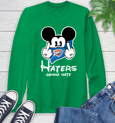 NBA Oklahoma City Thunder Haters Gonna Hate Mickey Mouse Disney Basketball T Shirt Long Sleeve T-Shirt 8