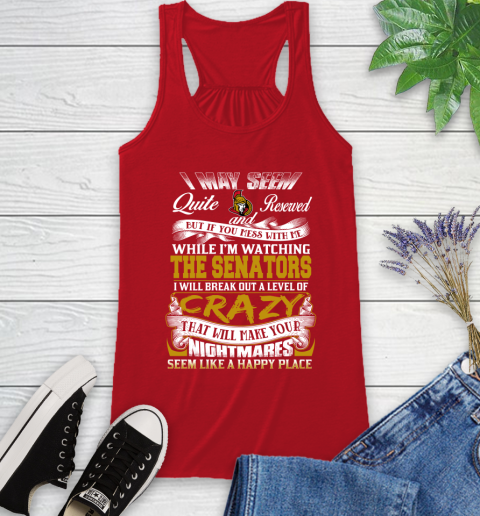 Ottawa Senators NHL Hockey Don't Mess With Me While I'm Watching My Team Racerback Tank 5