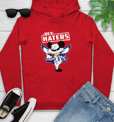NBA Hey Haters Mickey Basketball Sports Charlotte Hornets Youth Hoodie 12