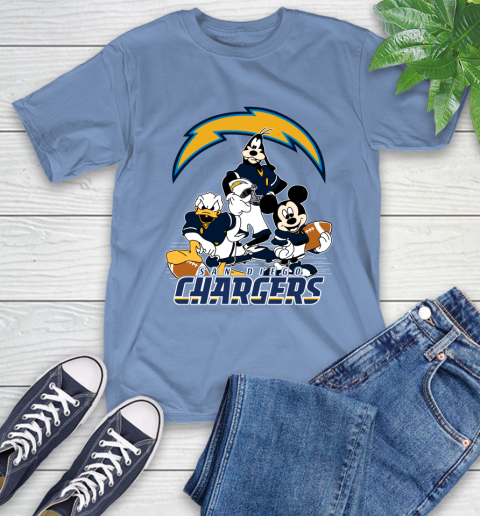 NFL San Diego Chargers Mickey Mouse Donald Duck Goofy Football Shirt T-Shirt 12