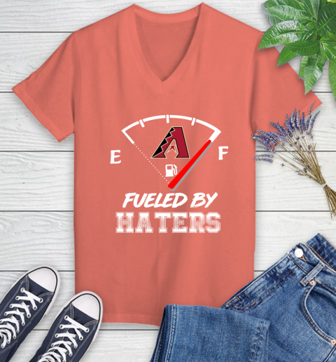 Arizona Diamondbacks MLB Baseball Fueled By Haters Sports Women's V-Neck T-Shirt 6