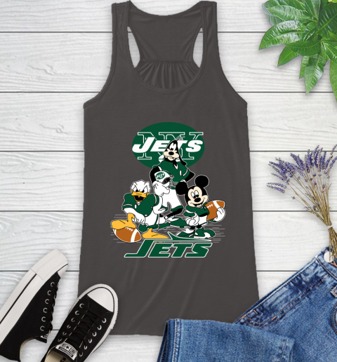 NFL New York Jets Mickey Mouse Donald Duck Goofy Football Shirt Racerback Tank 11