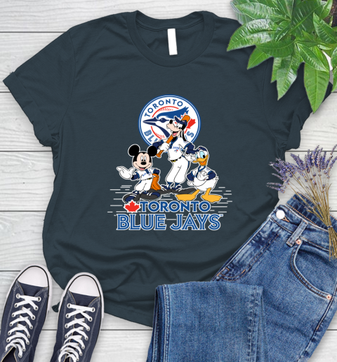 MLB Toronto Blue Jays Mickey Mouse Donald Duck Goofy Baseball T Shirt Women's T-Shirt 11