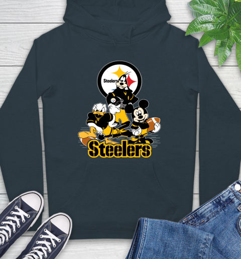 NFL Pittsburgh Steelers Mickey Mouse Donald Duck Goofy Football Shirt Hoodie 7