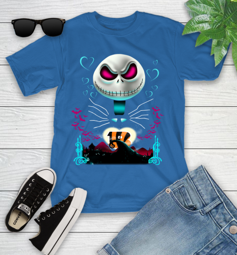 NFL Cincinnati Bengals Jack Skellington Sally The Nightmare Before Christmas Football Youth T-Shirt 12