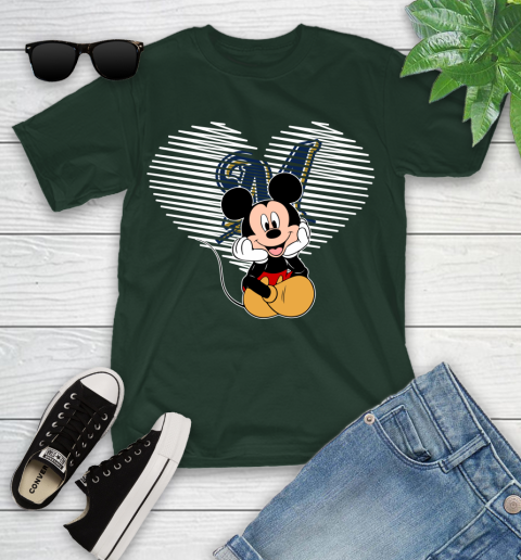 MLB Milwaukee Brewers The Heart Mickey Mouse Disney Baseball T Shirt_000 Youth T-Shirt 5