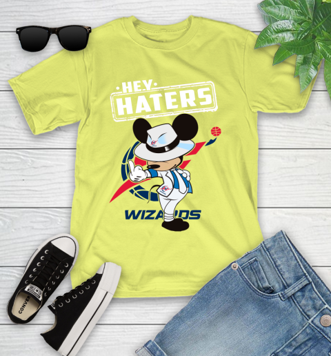 NBA Hey Haters Mickey Basketball Sports Washington Wizards Youth T-Shirt 10
