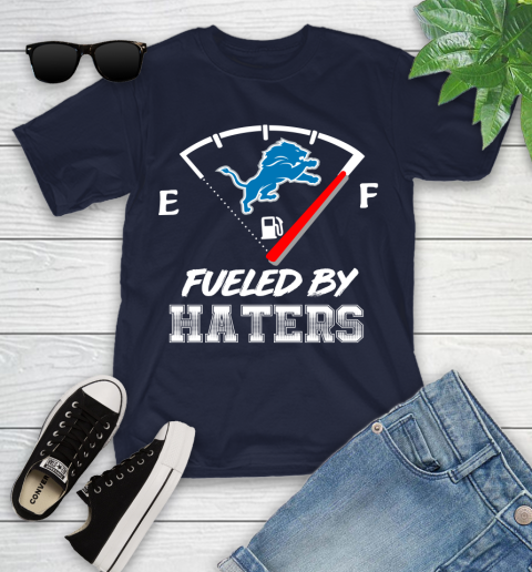 Detroit Lions NFL Football Fueled By Haters Sports Youth T-Shirt 2