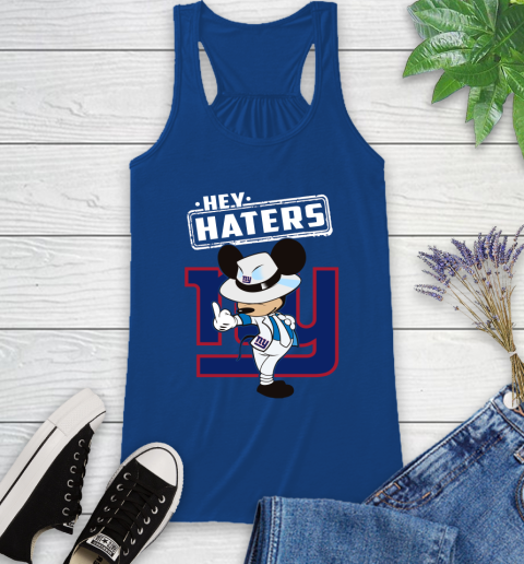 NFL Hey Haters Mickey Football Sports New York Giants Racerback Tank 8