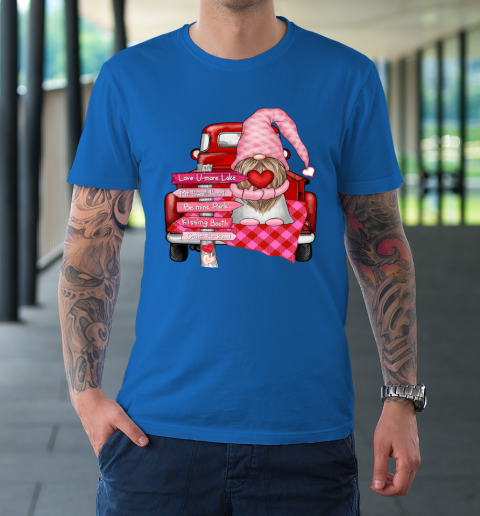 Valentine Vintage Red Truck Gnomes You And Me Valentines Day T-Shirt 15