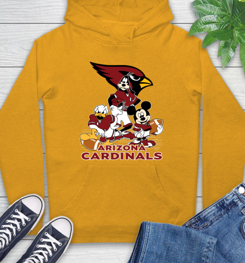 NFL Arizona Cardinals Mickey Mouse Donald Duck Goofy Football Shirt Hoodie 2
