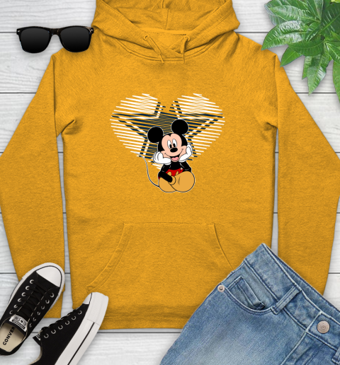 NFL Dallas Cowboys The Heart Mickey Mouse Disney Football T Shirt_000 Youth Hoodie 2