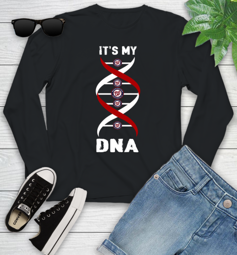 Washington Nationals MLB Baseball It's My DNA Sports Youth Long Sleeve