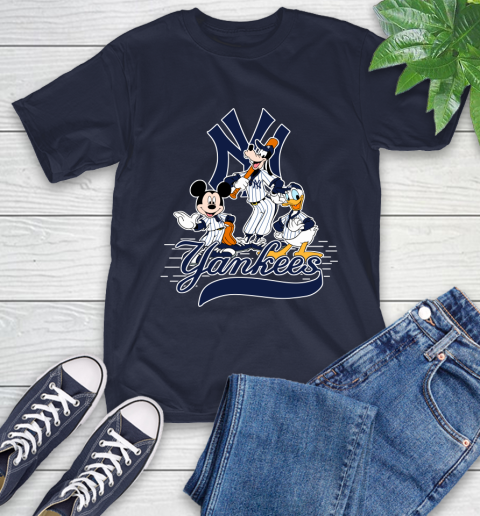 MLB New York Yankees Mickey Mouse Donald Duck Goofy Baseball T Shirt T-Shirt 3
