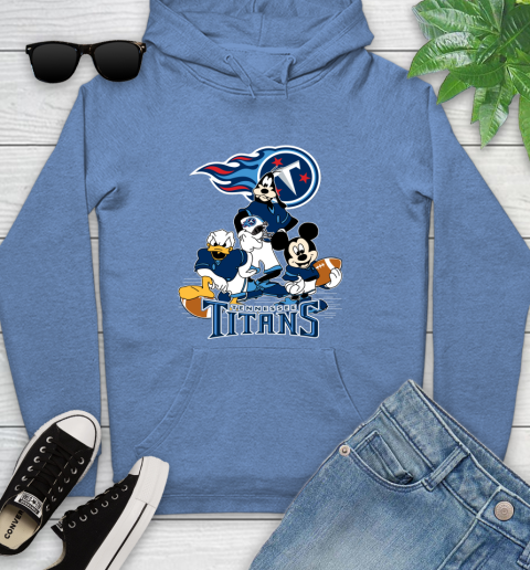 NFL Tennessee Titans Mickey Mouse Donald Duck Goofy Football Shirt Youth Hoodie 13