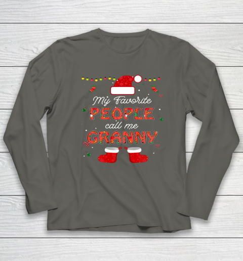 My Favorite People Call Me Granny Thanksgiving Christmas Long Sleeve T-Shirt 5