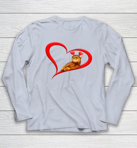 Funny Abyssinian Cat Valentine Pet Kitten Cat Lover Long Sleeve T-Shirt 4