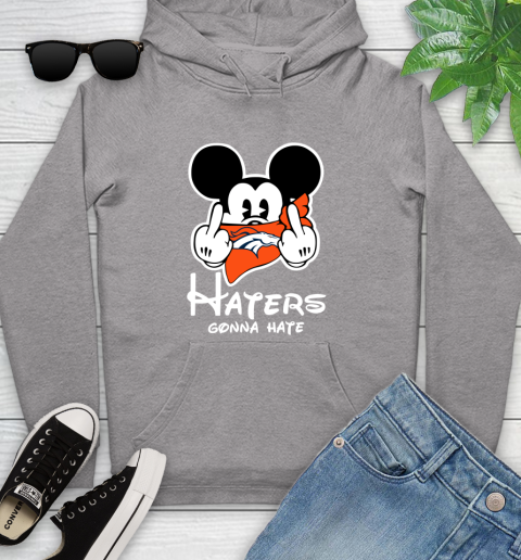 NFL Denver Broncos Haters Gonna Hate Mickey Mouse Disney Football T Shirt Youth Hoodie 6