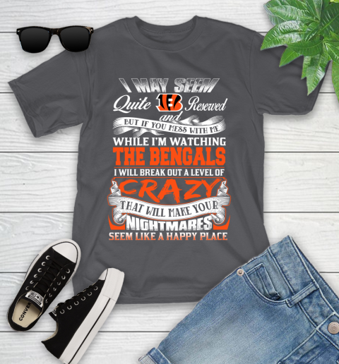 Cincinnati Bengals NFL Football Don't Mess With Me While I'm Watching My Team Youth T-Shirt 6