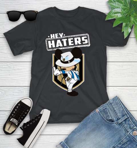 NHL Hey Haters Mickey Hockey Sports Vegas Golden Knights Youth T-Shirt