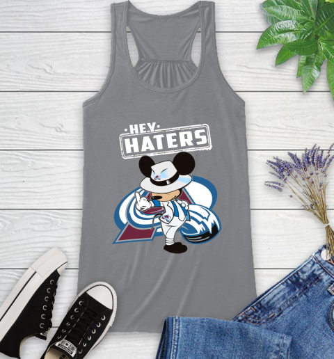 NHL Hey Haters Mickey Hockey Sports Colorado Avalanche Racerback Tank 4