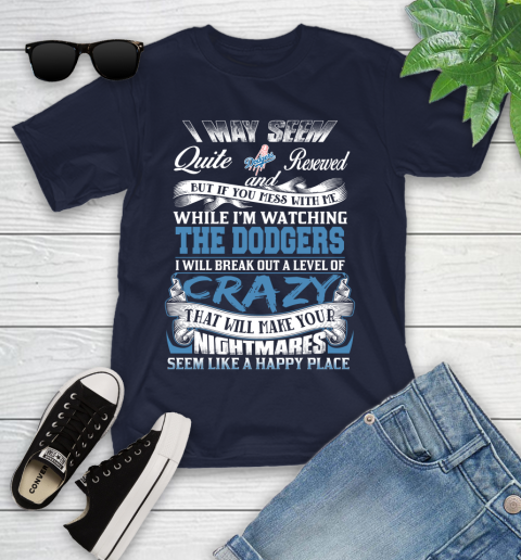 Los Angeles Dodgers MLB Baseball Don't Mess With Me While I'm Watching My Team Youth T-Shirt 2