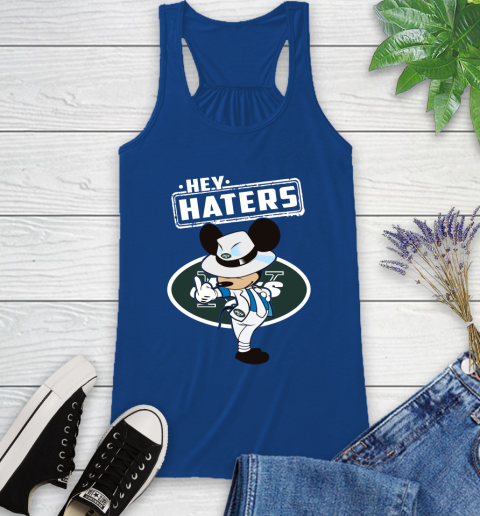 NFL Hey Haters Mickey Football Sports New York Jets Racerback Tank 8