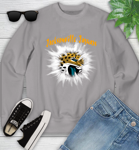 Jacksonville Jaguars NFL Football Adoring Fan Rip Sports Youth Sweatshirt 3