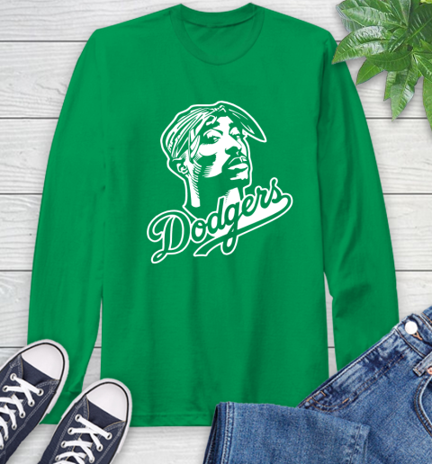 Tupac Dodgers Long Sleeve T-Shirt 8
