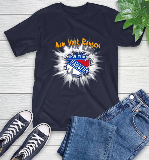 New York Rangers NHL Hockey Adoring Fan Rip Sports T-Shirt 3
