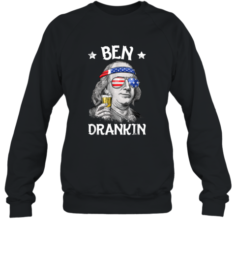 4th of July Shirts for Men Ben Drankin Benjamin Franklin Tee Sweatshirt