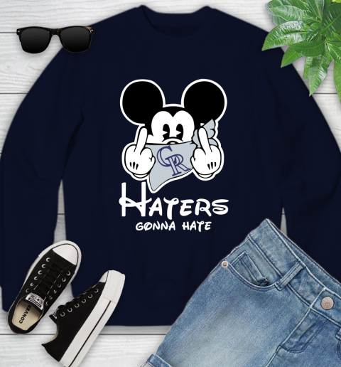 MLB Colorado Rockies Gonna Hate Mickey Mouse Disney Baseball T Shirt_000 Youth Sweatshirt 2
