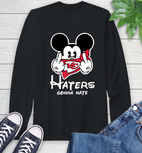NFL Kansas City Chiefs Haters Gonna Hate Mickey Mouse Disney Football T Shirt_000 Long Sleeve T-Shirt