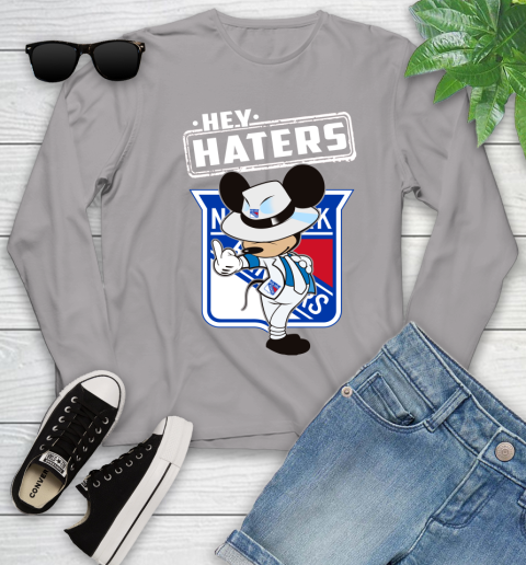 NHL Hey Haters Mickey Hockey Sports New York Rangers Youth Long Sleeve 5