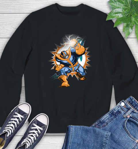Miami Dolphins NFL Football Thanos Avengers Infinity War Marvel Sweatshirt