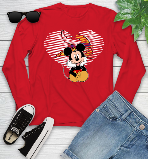NFL Minnesota Vikings The Heart Mickey Mouse Disney Football T Shirt_000 Youth Long Sleeve 11