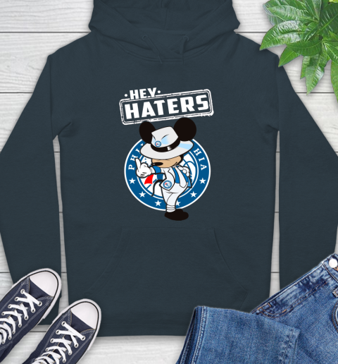 NBA Hey Haters Mickey Basketball Sports Philadelphia 76ers Hoodie 7