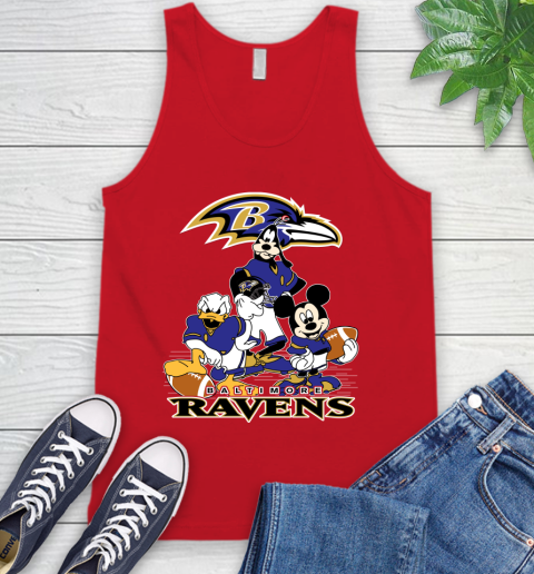 NFL Baltimore Ravens Mickey Mouse Donald Duck Goofy Football Shirt Tank Top 5