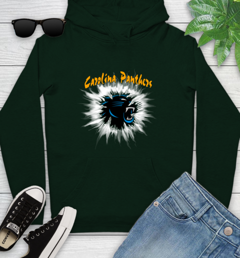 Carolina Panthers NFL Football Adoring Fan Rip Sports Youth Hoodie 14