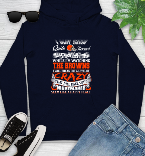 Cleveland Browns NFL Football Don't Mess With Me While I'm Watching My Team Youth Hoodie 3
