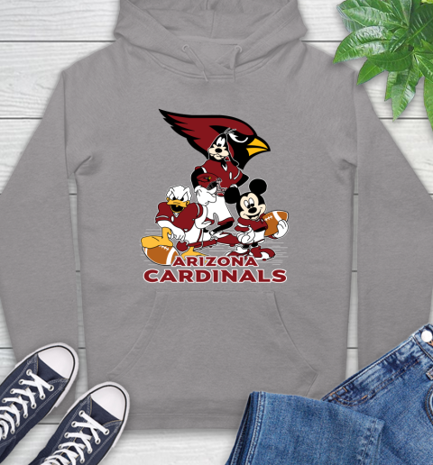 NFL Arizona Cardinals Mickey Mouse Donald Duck Goofy Football Shirt Hoodie 6