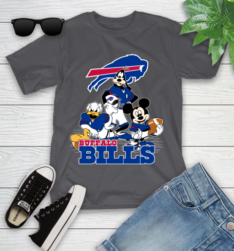 NFL Buffalo Bills Mickey Mouse Donald Duck Goofy Football Shirt Youth T-Shirt 6