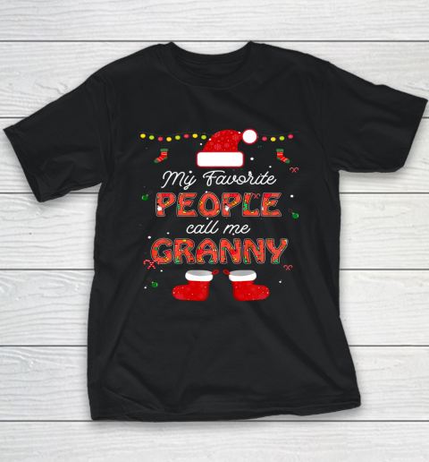 My Favorite People Call Me Granny Thanksgiving Christmas Youth T-Shirt
