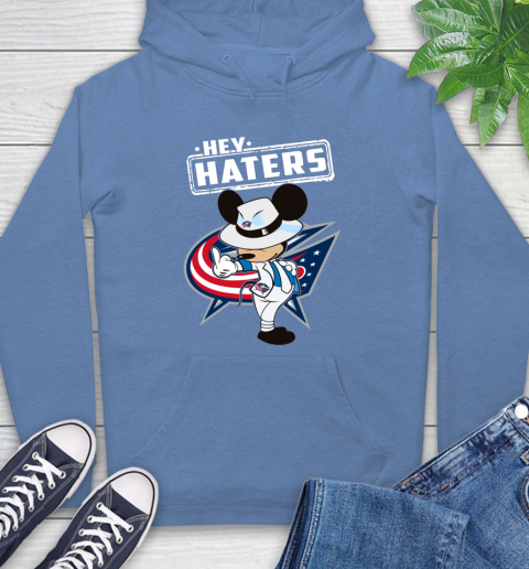 NHL Hey Haters Mickey Hockey Sports Columbus Blue Jackets Hoodie 11