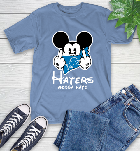 NFL Detroit Lions Haters Gonna Hate Mickey Mouse Disney Football T Shirt T-Shirt 12